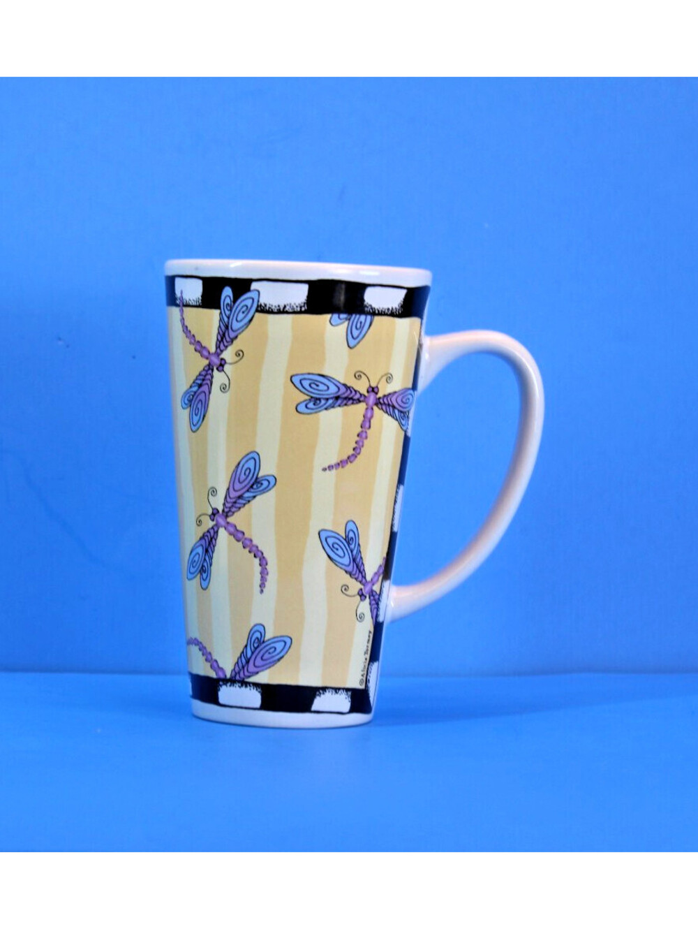 Signature Bug Me Alicia Tormey Designs Dragonfly 16oz Stoneware Coffee Mug